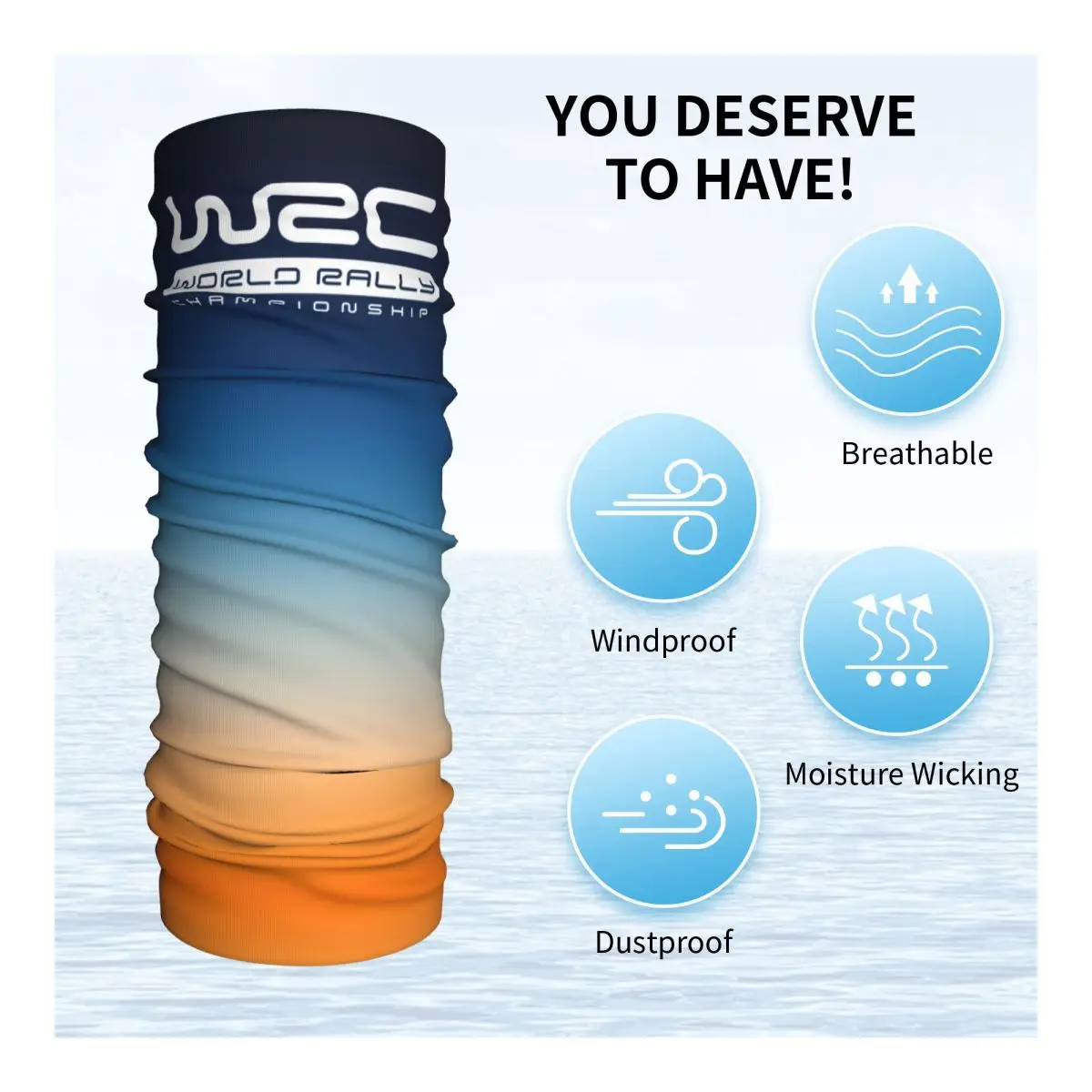 Custom WRC Winter Headband Neck Warmer Women Men Ski Cycling Tube Scarf Racing Car Game Face Bandana Gaiter