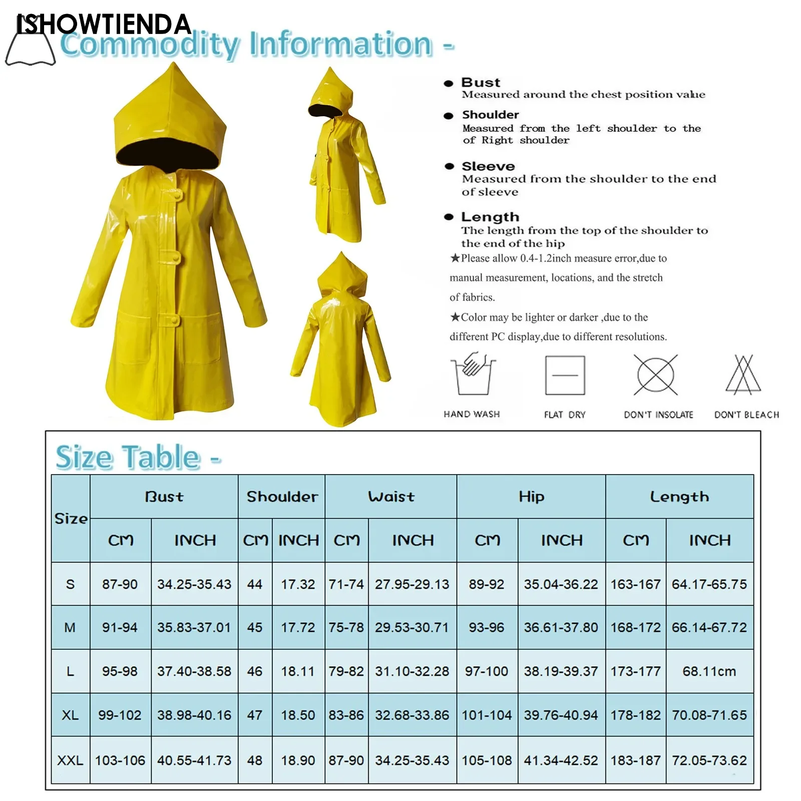 Halloween Kid Adult Little Nightmares Yellow Hooded Cape Little Six Jacket Costume Cosplay Clothing Horror Character Plays Cos