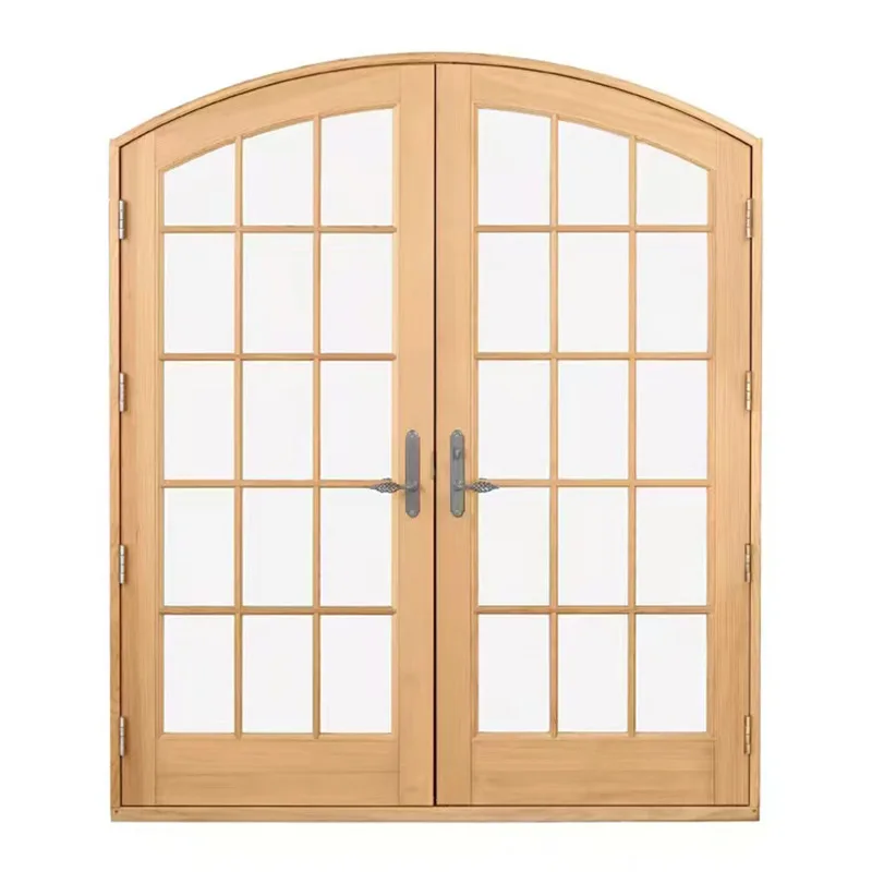 

Кремовая золотая стеклянная дверь, модель изогнутого алюминиевого сплава, французский дизайн створки арки