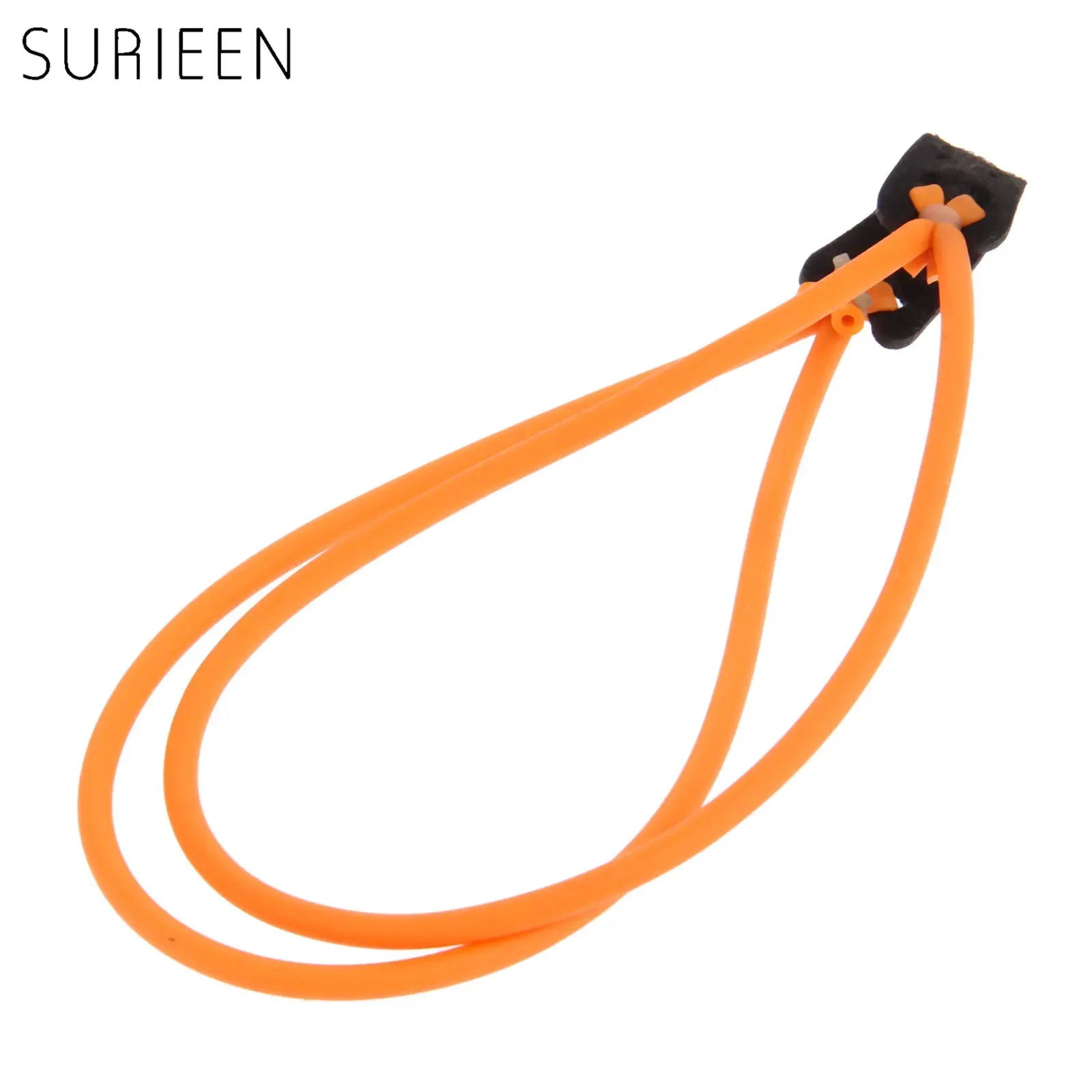 SURIEEN 4-Strip Practical Slingshot Rubber Band Resilient Rubber Tube Catapult Elastic Bungee Slingshots Replacement Orange 1842