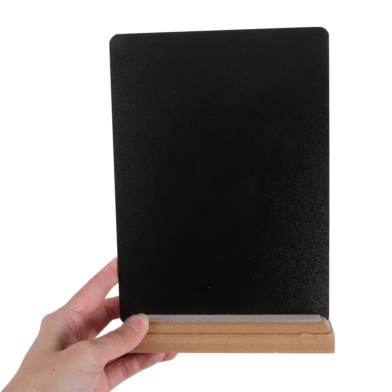 2pcs Mini Double Sided Wooden Base Tabletop Chalkboard Sign Small Menu Boards Easel Stand Compact Multifunctional