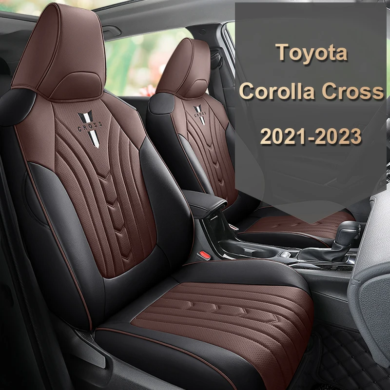 Front and Rear Full Set Durable Quality Artificial Leather Car Seat Cover Specific Customize for 2022-2024 Toyota Corolla Cross