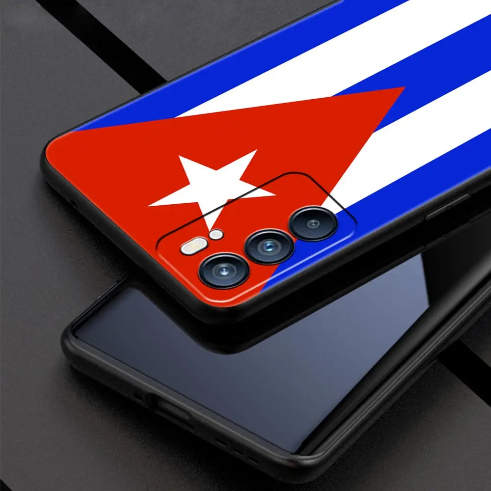 Cuba flag Art Case For OPPO A54 A53 A52 A16 A15 A74 A9 2020 A76 A95 A12 Reno7 SE Reno6 Z Find X5 Pro Plus 5G Phone Cover Coque