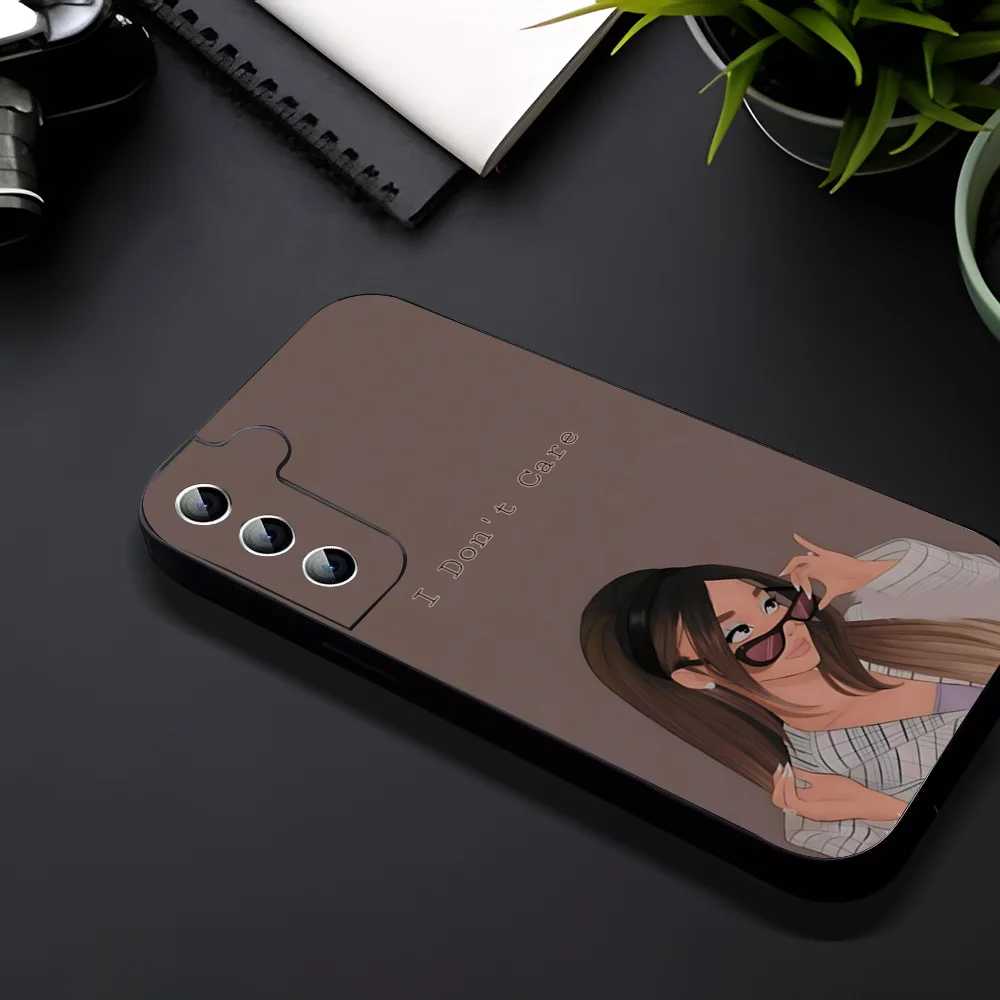 جراب هاتف نظارات شمسية لسامسونج ، جالاكسي A52 ، A12 ، A51 ، S21 Edge ، S22ULTRA ، S23 ، S20LITE Plus ، Ultra ، غطاء أسود