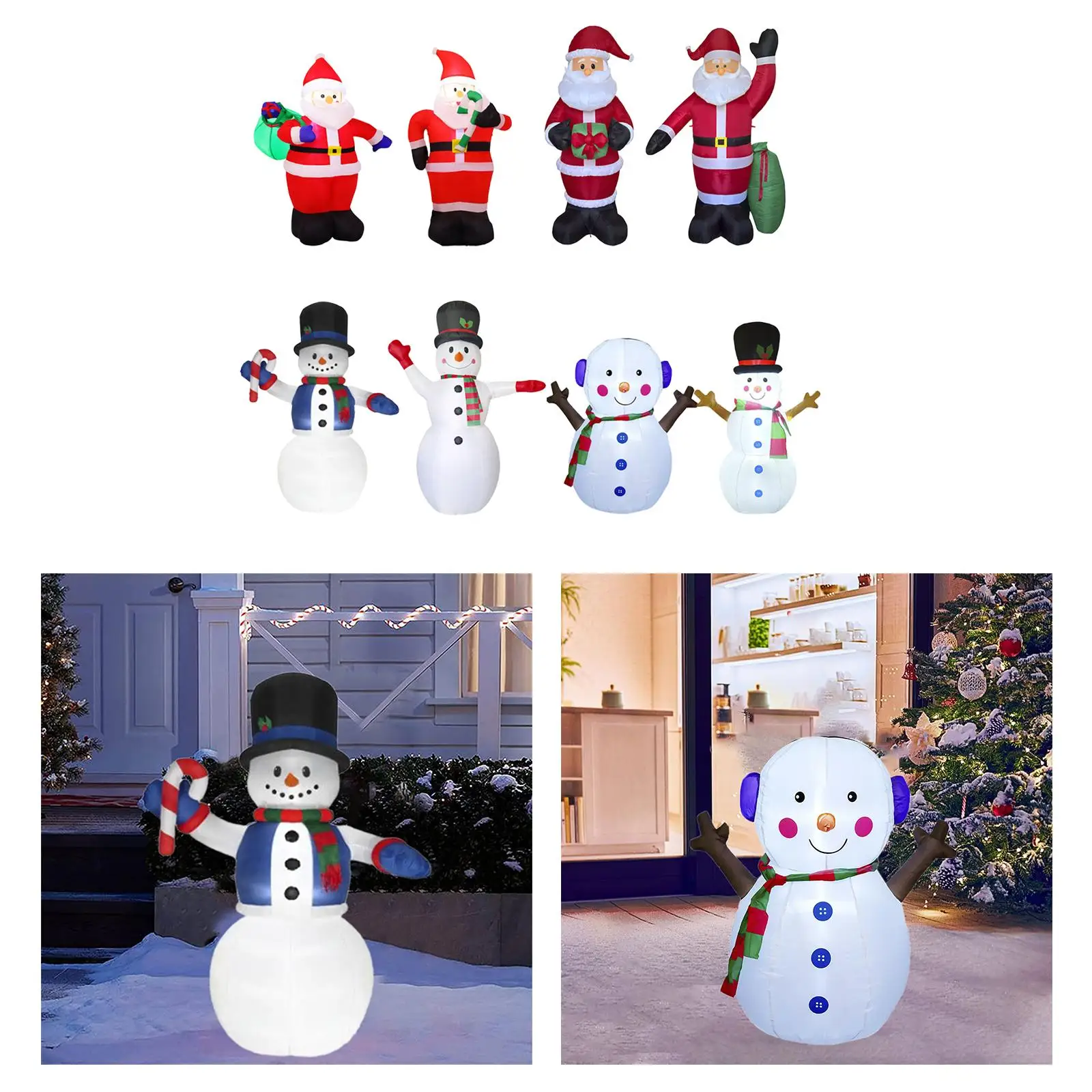 

Christmas Inflatable Decoration Built in LED Lights Waterproof Large Luminous Xmas Decor for Holiday Lawn Yard Outside Vacation