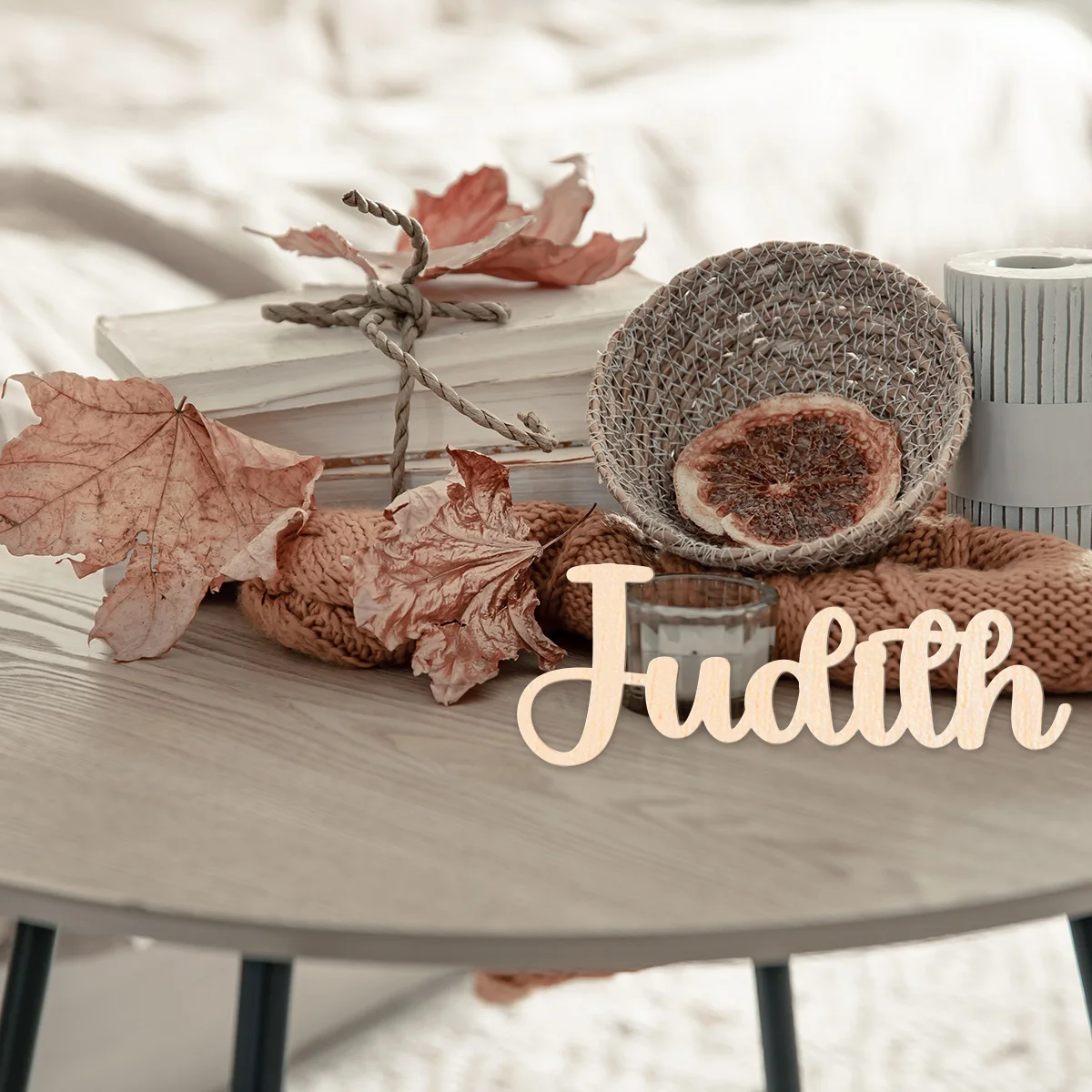 Modern minimalist custom solid wood name tag Customizable names, wall mounted wall decorations, gift options in various colors