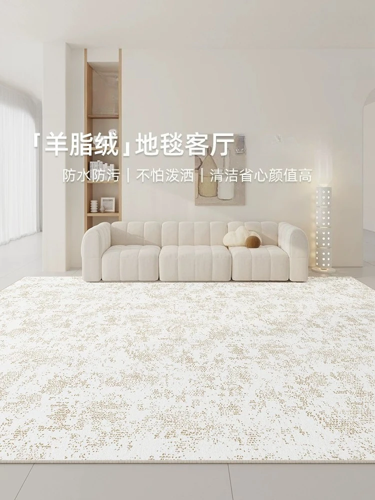 Carpet living room cream wind soft and comfortable thickened silent waterproof anti-fouling non-slip crystal velvet carpet