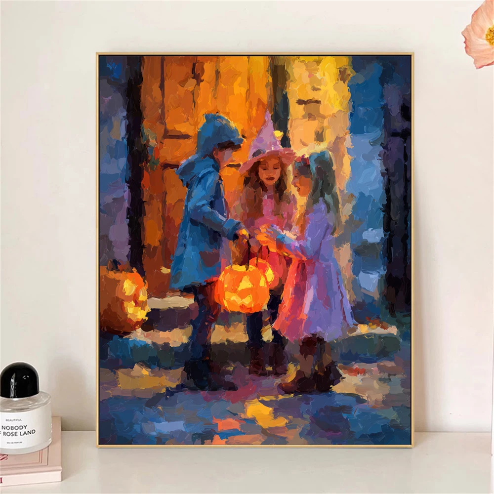 Paint by Numbers For Adult Kit The Child Distributing Sugar DIY Dropshipping acrylic Oil Painting Canvas by Number Home Decor