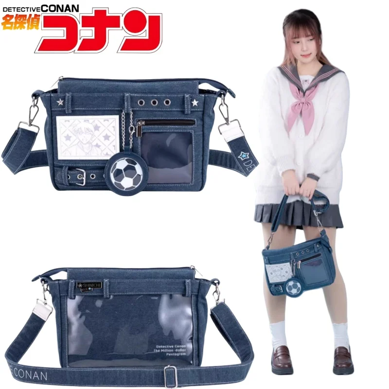 

Новая сумка через плечо с детективом Конан, сумка через плечо с рисунком Кудо Шиничи, большая вместительная портативная сумка для хранения, праздничный подарок для поездок на работу