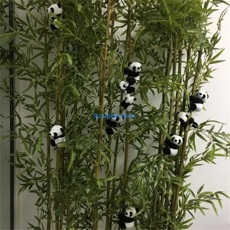 Mini Panda Clip Toy Pequeño Panda Panda Pense Animal peluche Pequeño para adornos adornos plantas en macetas 62cf