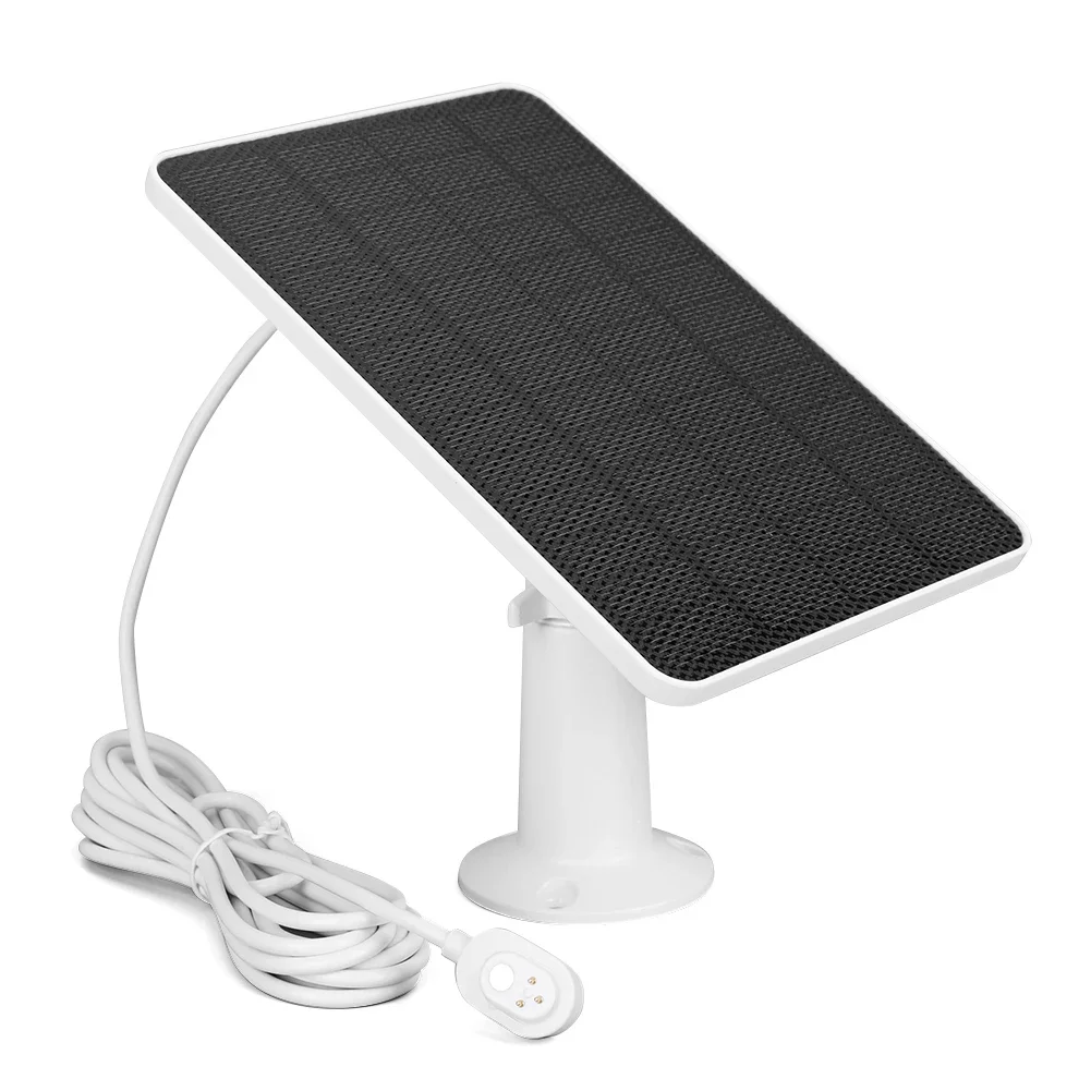 10W Solar Panel with Charging Cable Monocrystalline Solar Panel Charger IP65 Waterproof for Arlo Pro 4/Pro 3/Ultra/Ultra 2/Pro 3