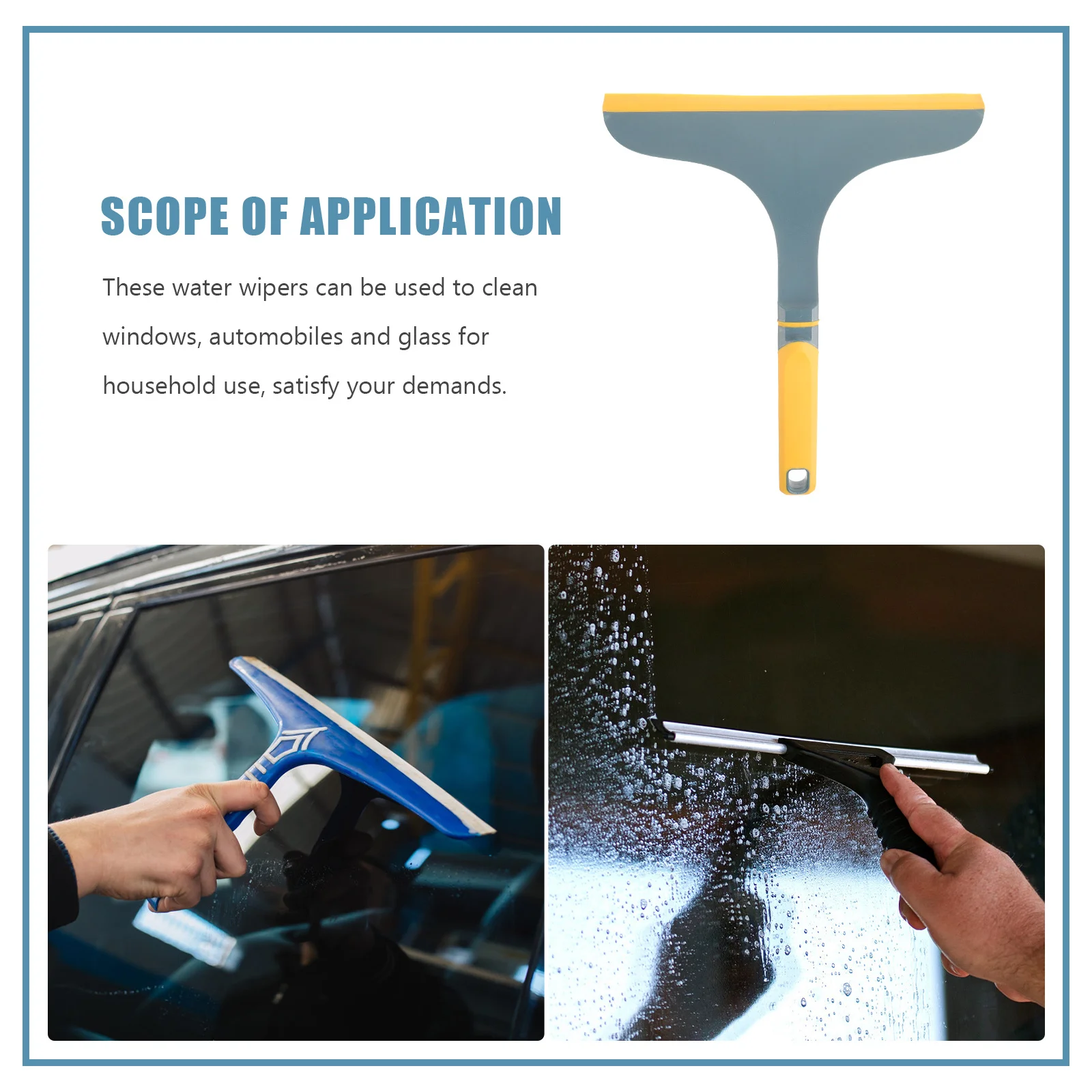 

Window Squeegee for Shower Doors Glass Surface Water Remover Lightweight Hand Squeegee for Home Car Cleaning Scratch Free Glass