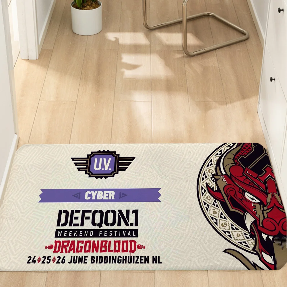 Defqon.1 Door Mat for Hallway on the Floor Kitchen Carpet for Home Entrance Bathroom Rug Doormat Outdoor Room Rugs Bedroom Mats