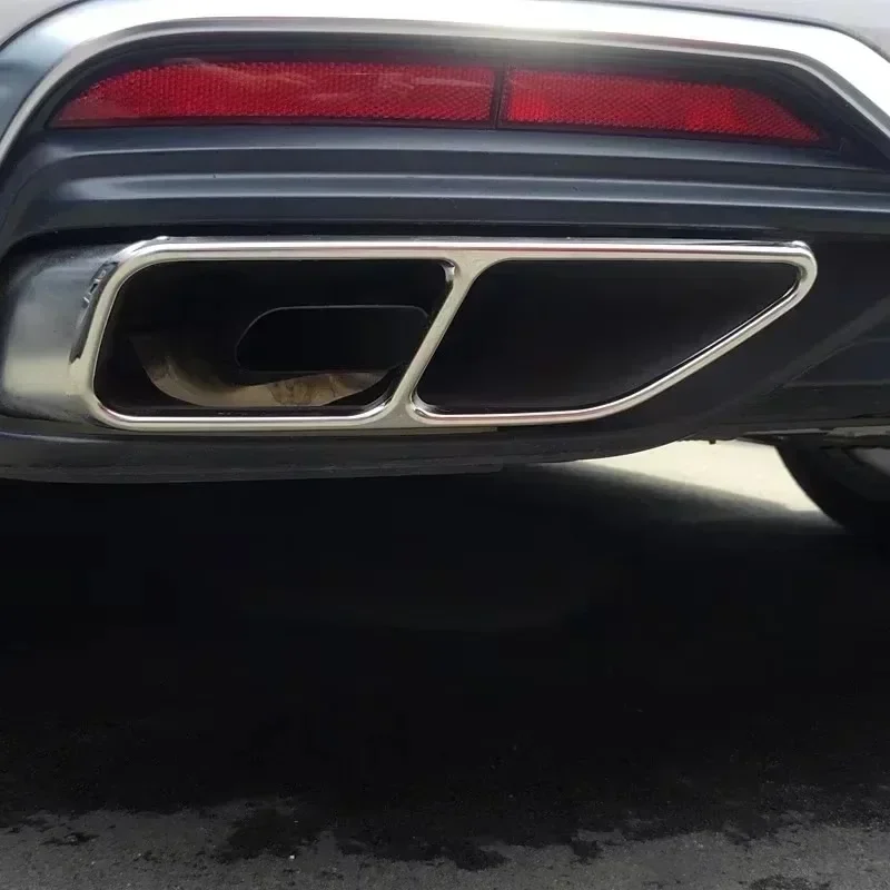

Stainless Steel Car Tail Exhaust Pipes Cover For Audi A5 A4 B9 2020-2024 Tail Throat Frame Decorative Trim Styling Accessories