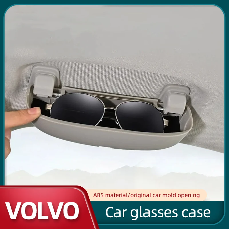 ABS Car Glasses Case Sunglass Sun Glasses Holder Case for Volvo XC40 XC60 S60 Storage Box Auto Eyeglasses Accessories