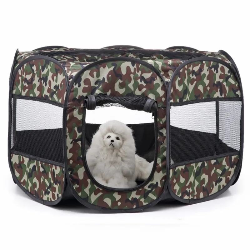 

Foldable Portable Pet Tent Easy To Use Kennel Octagonal Fence Puppy Shelter Outdoor Easy Operation Large Dog Cages Cat Fences