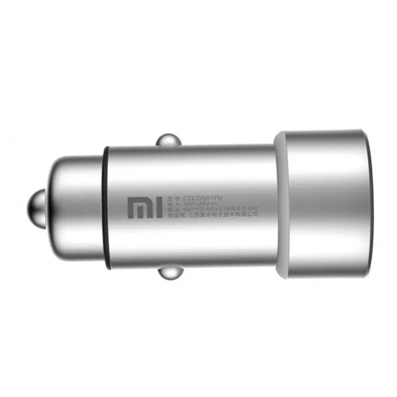 Original Xiaomi Mi Car Charger QC3.0 with 2 Dual USB Quick charge Max 5V/3A 9V/2A 15V/1.5A Metal Style car gift