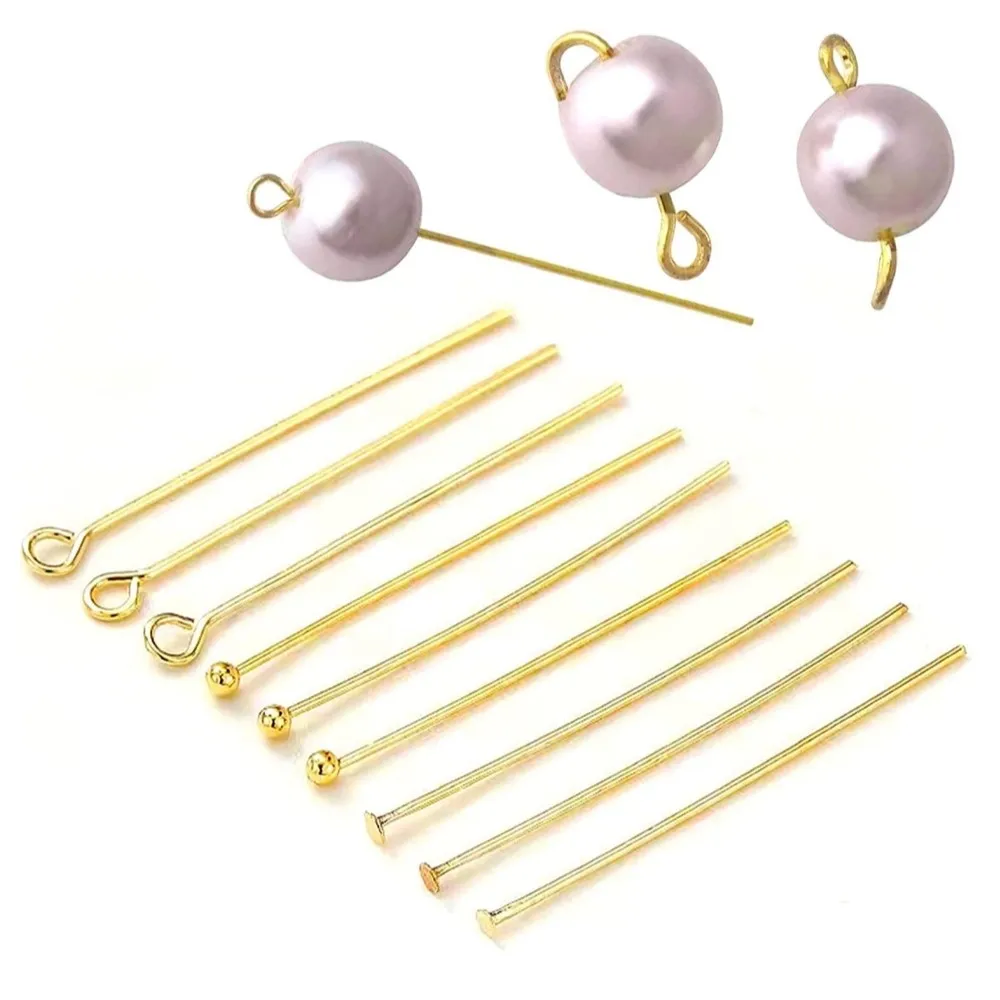 100Pcs/Lot Stainless Steel Headpin Diy Jewelry Accessories Earrings Beading Eye Pins Flat Head Pins For Jewelry Making Supplies