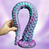 Tentacle Dildo Monster Penis Big Buttplug Soft Silicone Anal Sex Toy Progressive Vaginal Massage With Suction Cup Bdsm Long Whip