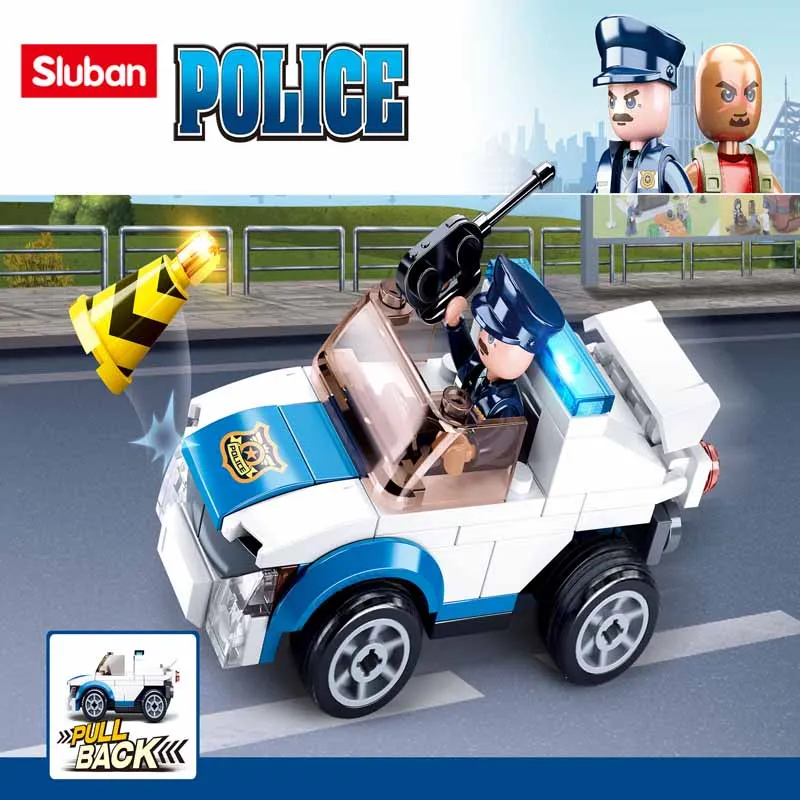 

Sluban Building Block Toys City Police 78PCS Bricks B0824 Police Patrol Car Compatbile With Leading Brands