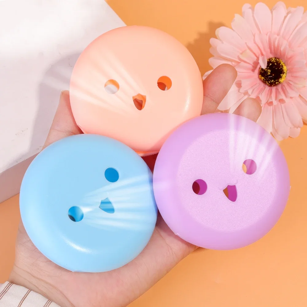 Luchtkussen Poeder Puff Opbergdoos Draagbare Cosmetica Puff Opslag Siliconen Ronde Make-Up Spons Schoonheidspoeder Puffs Container