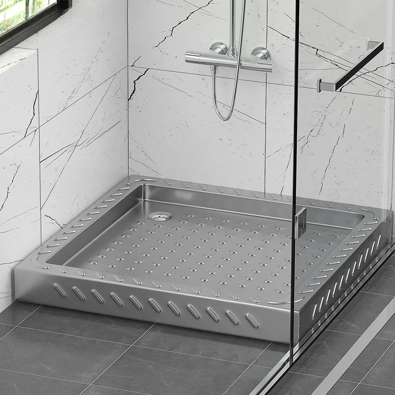 304 stainless steel shower room chassis, household bathroom basin, anti slip bathroom base, RV cruise ship shower room bottom