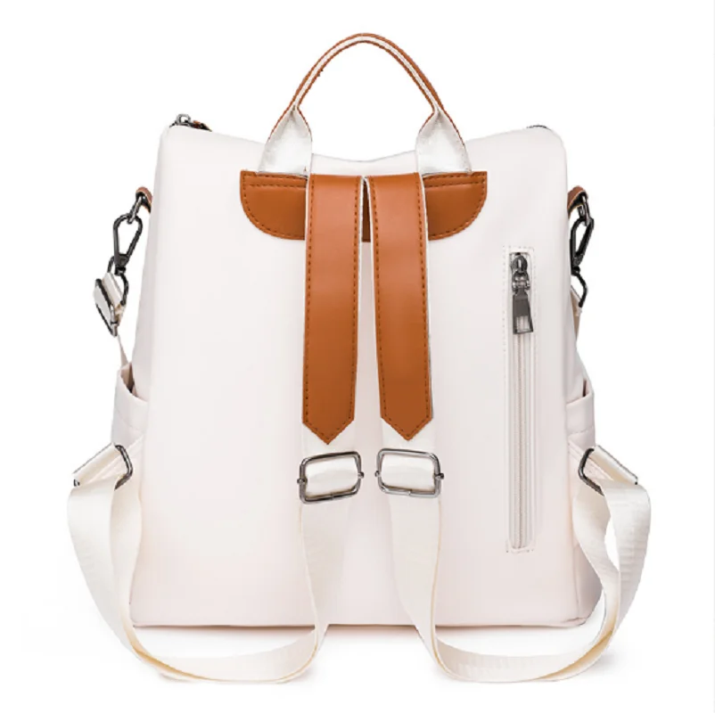 2025 New Fashion Large Capacity Travel Backpacks Women Pu Leather Shoulder Bags Classic Design Casual Backpack School Bag