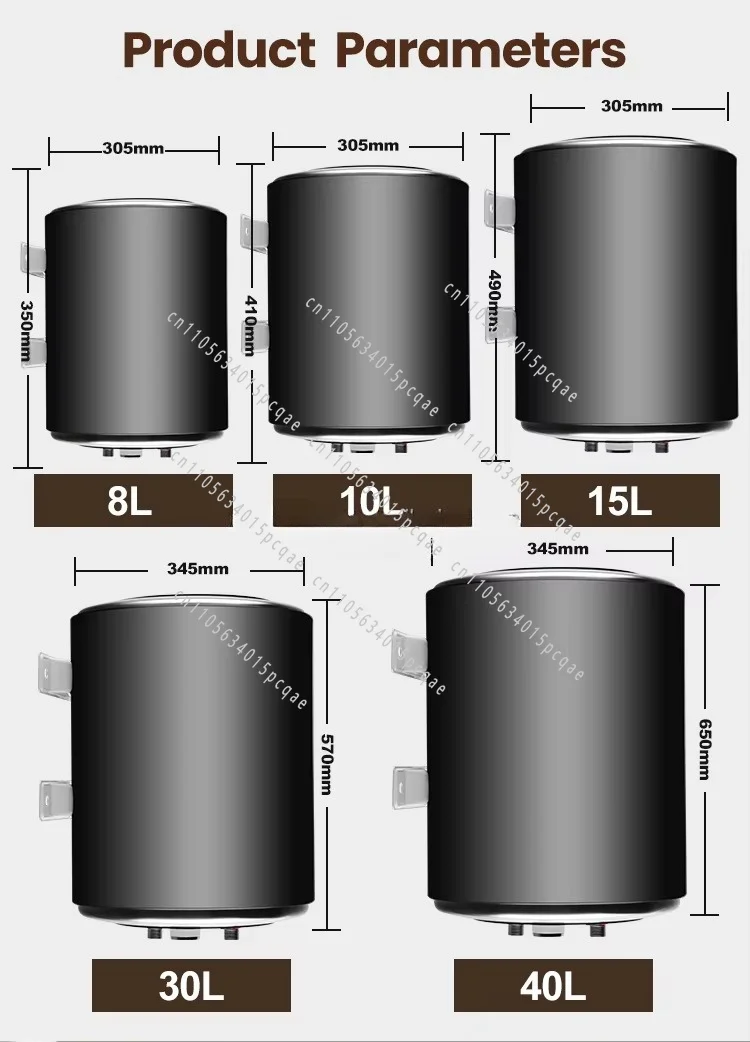 6.5 Gallon Camper 220V 110V Portable Shower Water Tank, Suitable for Electric Storage Water Heaters for Travel Trailers and RVs