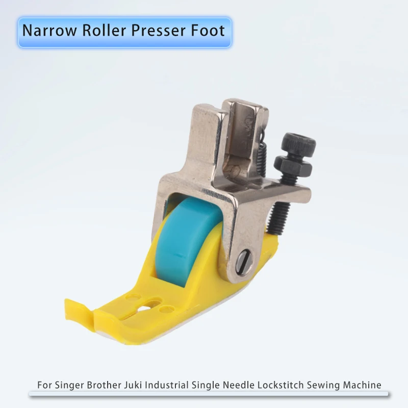 Narrow Roller Presser Foot For Singer Brother Juki Industrial Single Needle Lockstitch Sewing Machine Accessories