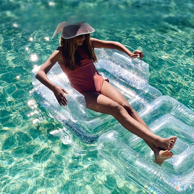 Wasser aufblasbares Sofa Internet Celebrity Lounge Stuhl schwimmende Reihe Kinder Erwachsene schwimmendes Bett Schwimmbad Wasserausrüstung