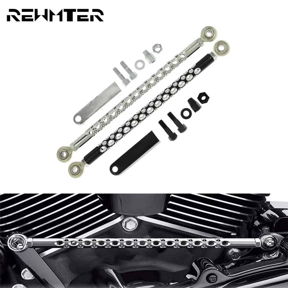 Motorcycle Black/Chrome Round Shift Linkage Lod Link Lever For Harley Dyna Softail Fat Boy Touring Street Electra Glide CVO