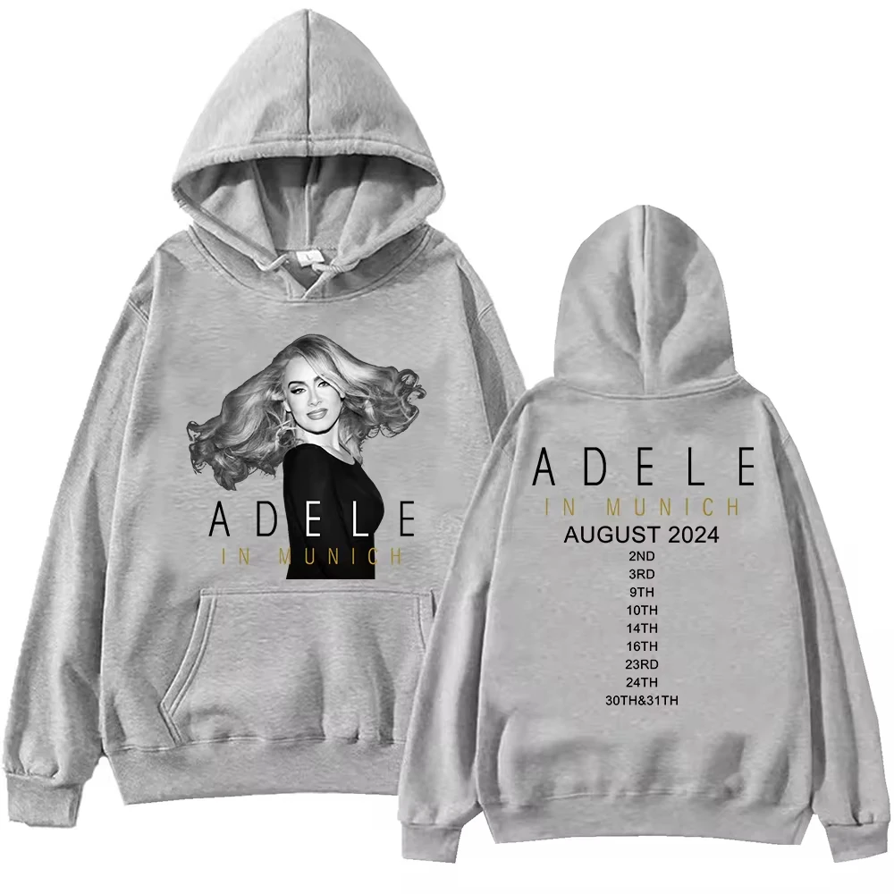 Adele Munich Tour 2024 Fine settimana con Adele Felpa con cappuccio Harajuku Pullover Top Felpa Fan Regalo Felpe con cappuccio da donna Unisex