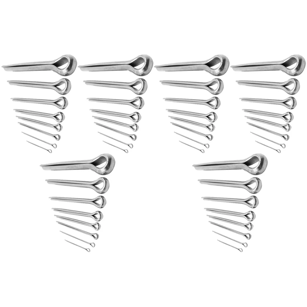 

220pcs Stainless Steel Cotter Assorted Sizes Heavy Duty Hardware Fasteners for Automotive Repair Trailer Hitch Clip