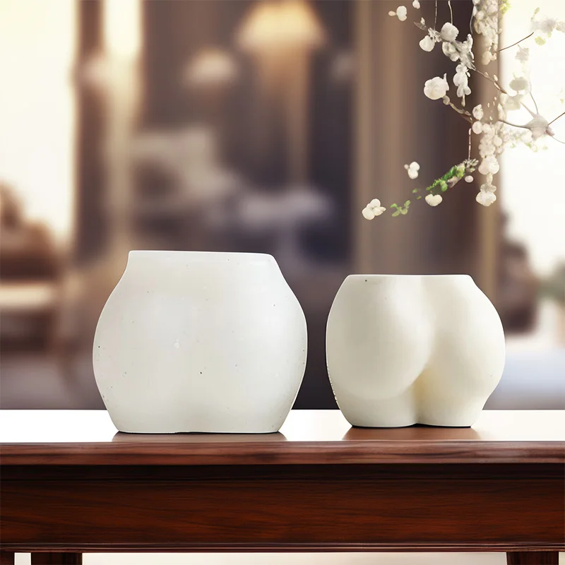 1 piece, personalized small butt candle aromatherapy spherical gypsum ornament series silicone mold