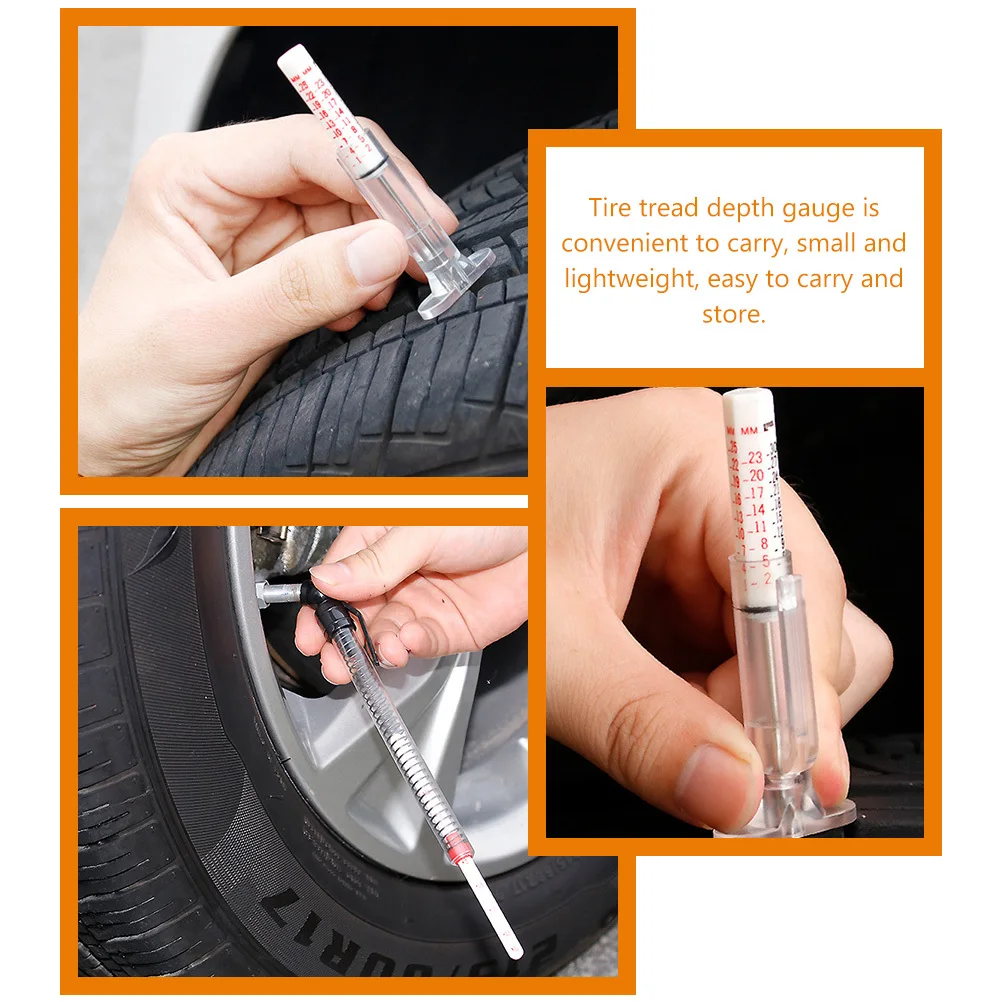 

1Set Tire Depth Gauge Stainless Steel ABS Material Accurate Tread Measurement Tool for Car Truck Vehicle Use Tire Depth Gauge