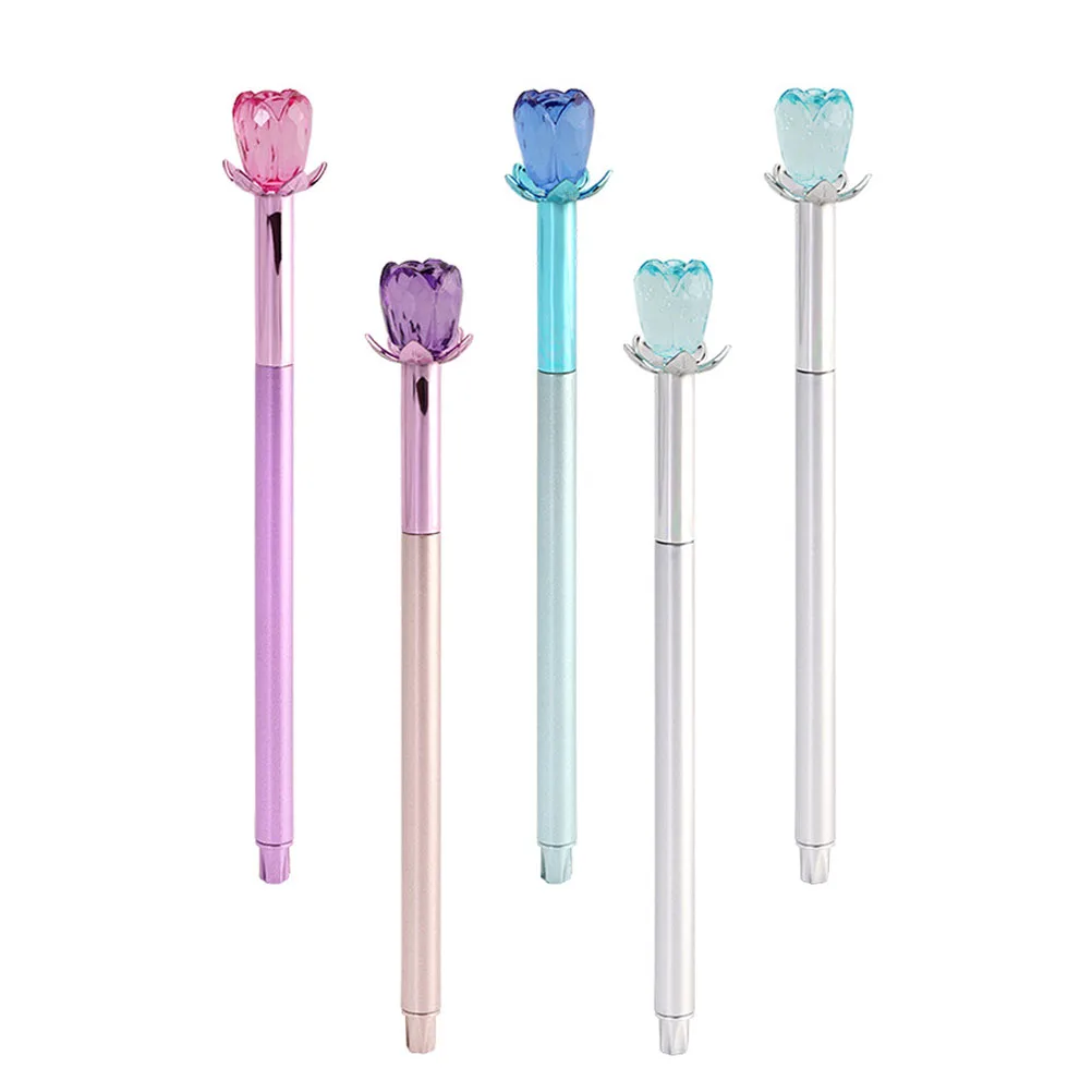 

5 шт., креативный дизайн, черные гелевые ручки сменным стержнем, канцелярские принадлежности для студентов, портативные ручки для подписи, гладкие, быстросохнущие