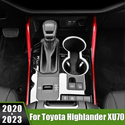 For Toyota Highlander XU70 Kluger Hybrid 2020 2021 2022 2023 Car Console Gearbox Panel Trim Gear Decorative Strip On Both Side