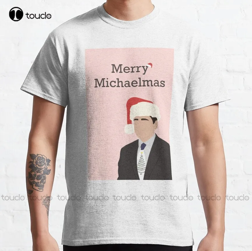 Michael Scott Christmas The Office Michael Scott Dwight Schrute Classic T-Shirt Custom Aldult Teen Unisex Fashion Funny New