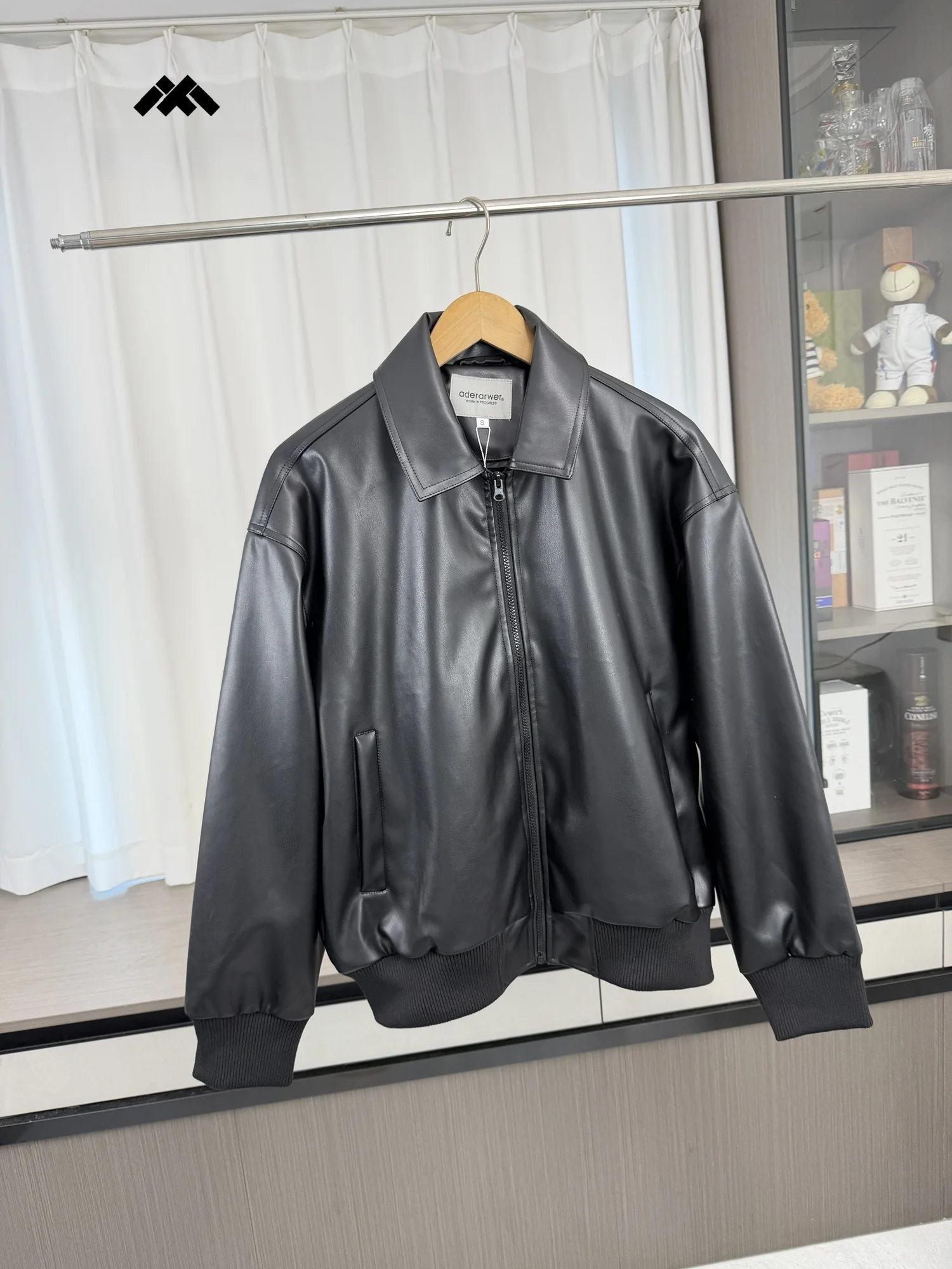 High-End Soft Casual Leather Jacket Collared All-Match Autumn Winter Men's Fashion City Style Breathable Long Sleeve Coat