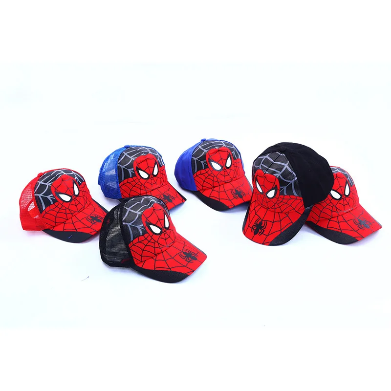 HotToys Disney Spider-man Baseball Cap Hats Superhero Peripheral Cosplay Props Childrens Gift Sunhat Fashion Accessory 3-7y