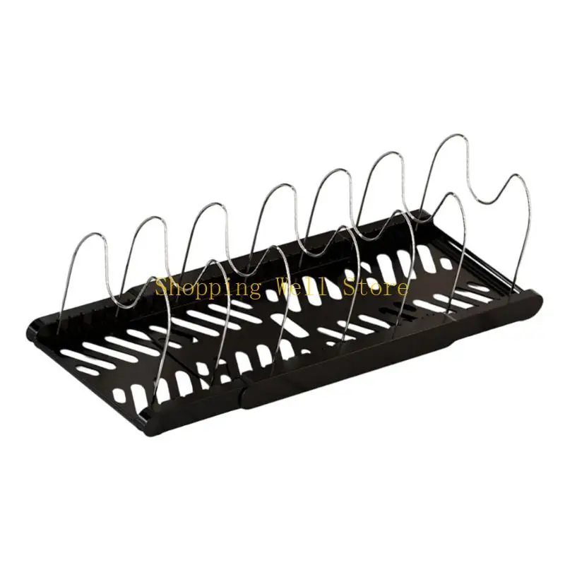 KX4B sob o gabinete Organizador armazenamento panelas montagem montagem rack expansível com 7 divisores