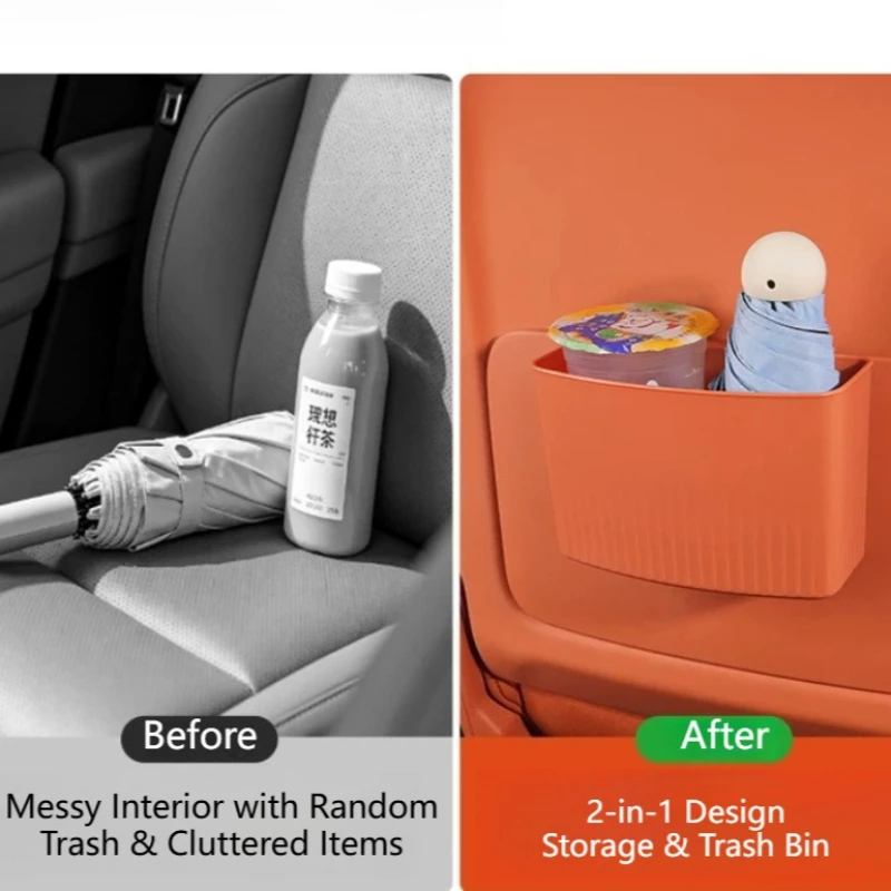 For Lexus ES200/RX300/NX260/UX Car Trash Can Rear Seat Storage Box Organizer Precise Fit Durable Interior Mod Decor Accessories