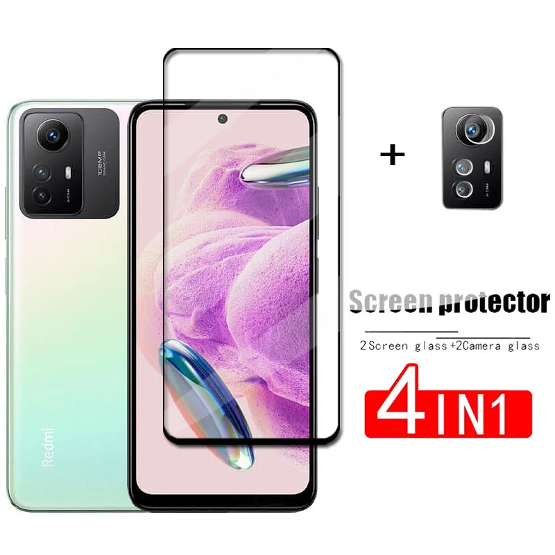 

4in1 Glass For Redmi Note 12S Screen Glass For Redmi Note 12S Tempered Glass Protective Phone Lens Film For Redmi Note 12S