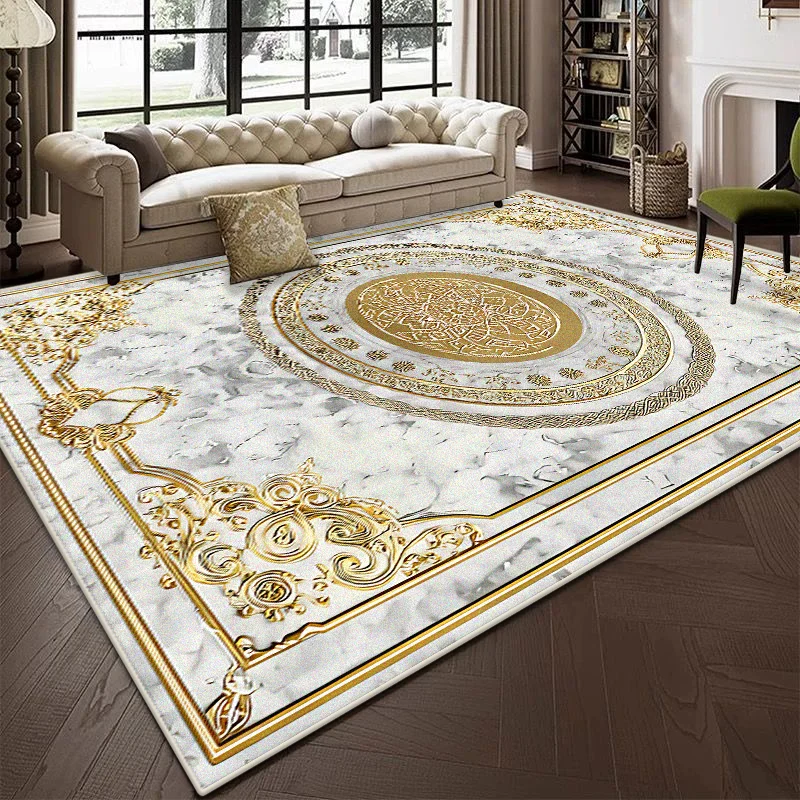 Modern Light Luxury Decoration Home Carpet Living Room Large Area Antiskid Cloakroom Rug Soft Machine Washable Coffee Tables Mat