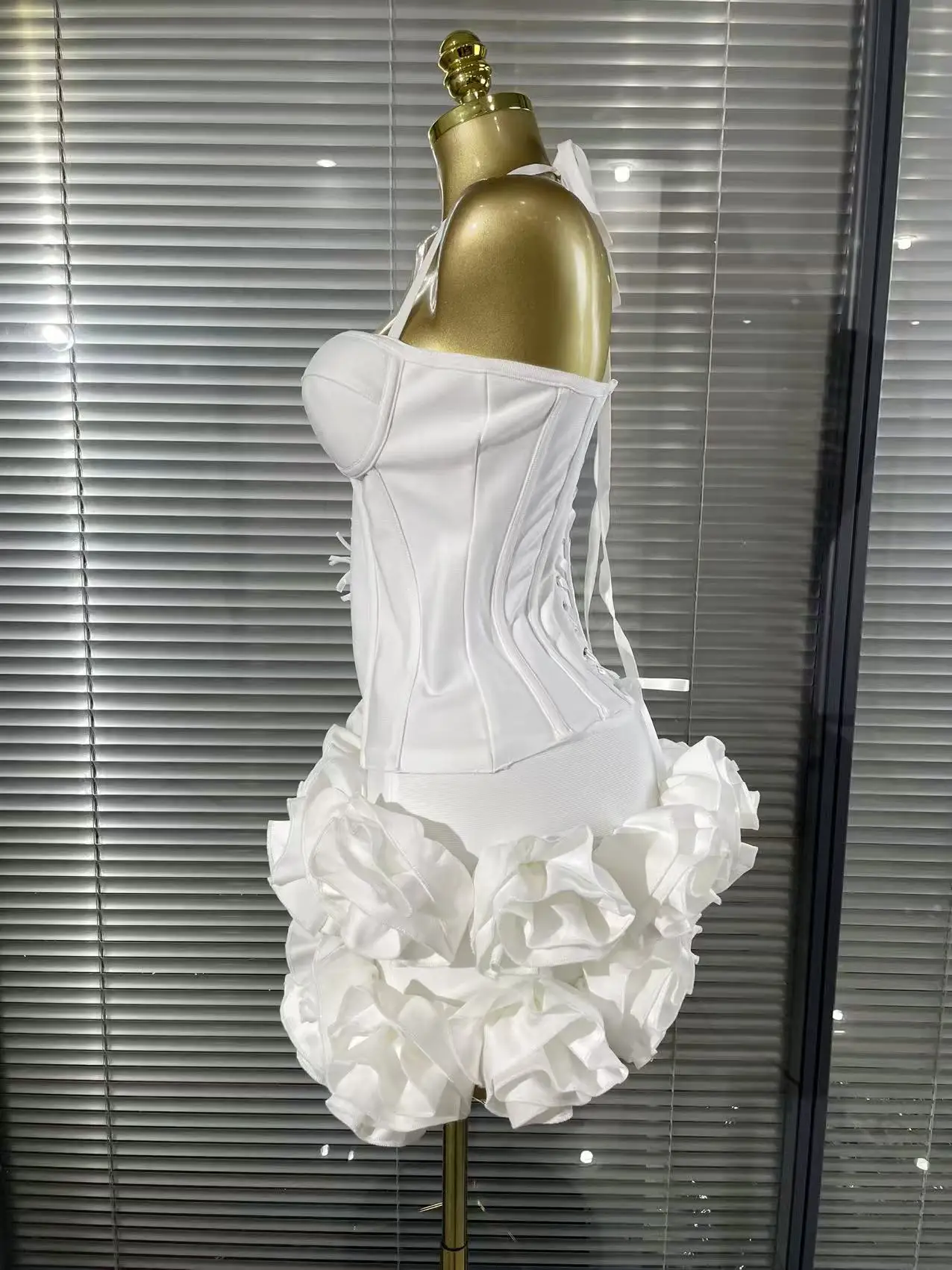 White Red Black Women Sexy Strapless 2 Pieces Bodycon Bandage Mini Dress Florals Celebrate Nightclub White Red Black Women Sexy Strapless 2 Pieces Bodycon Bandage Mini Dress Florals Celebrate Nightclub