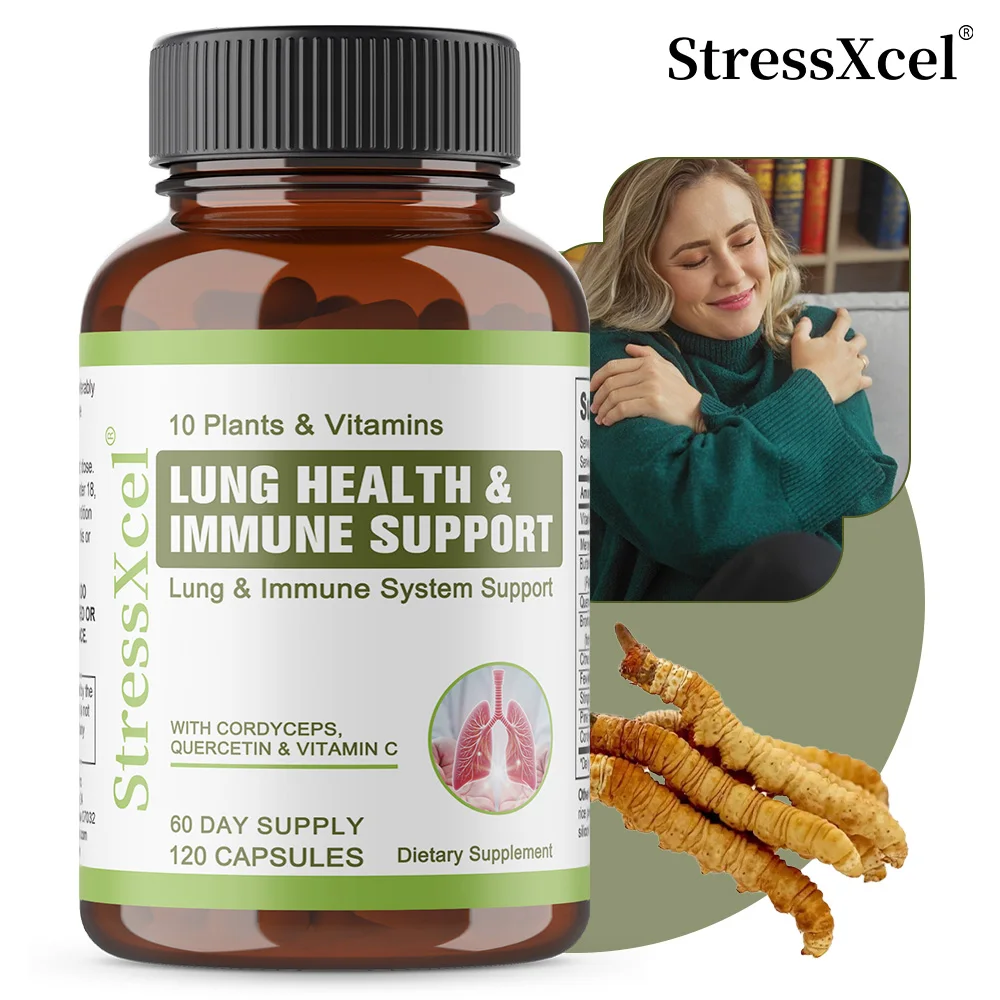 

Добавка для здоровья легких с витамином С, запросином, кордицепсом, формулой для очищения и детоксикации легких, поддерживающей дыхательной системы