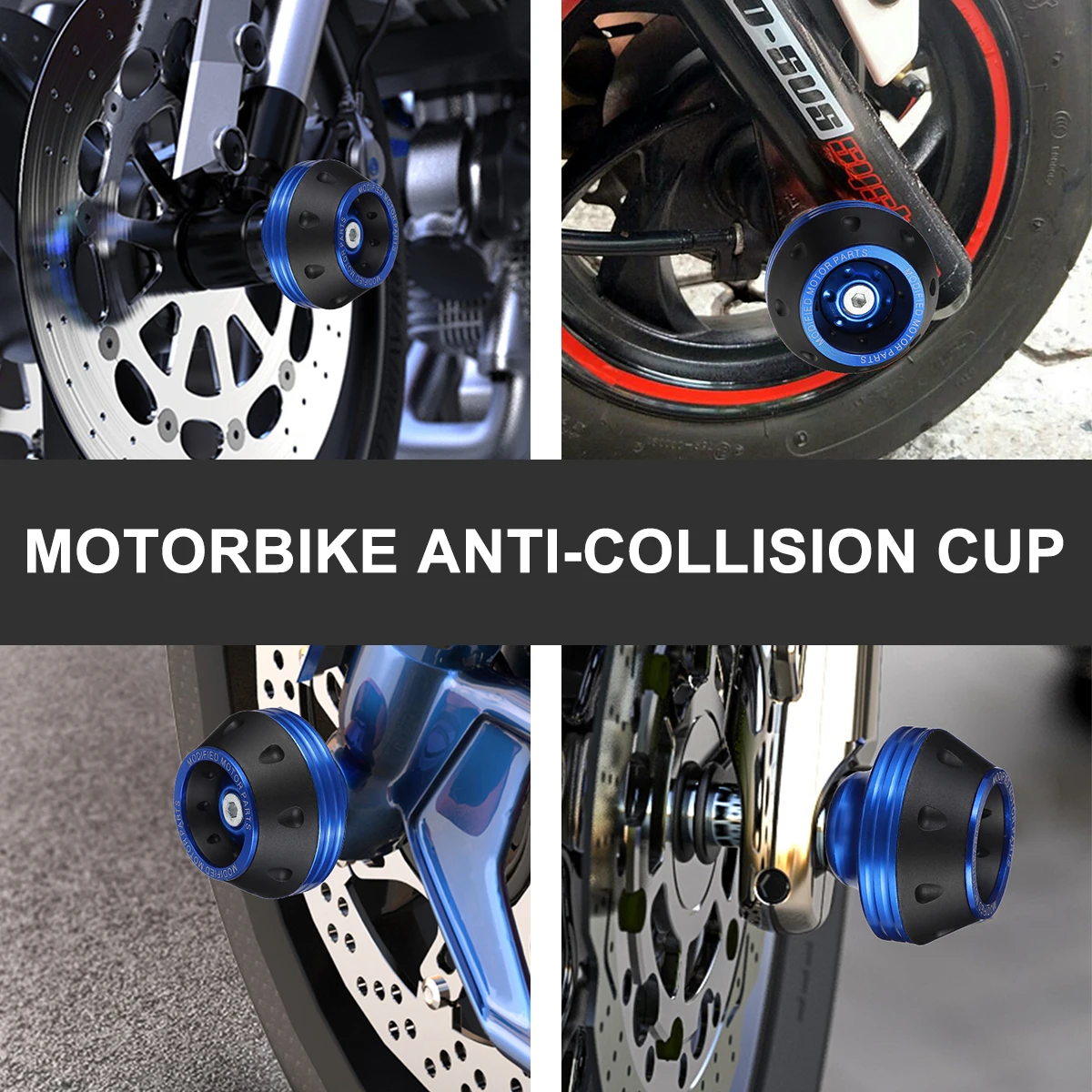 

2 Pcs Accessory for Wheel Protection Light Motorcycle Modification Blue Anti-collision Motorbike Front Fork