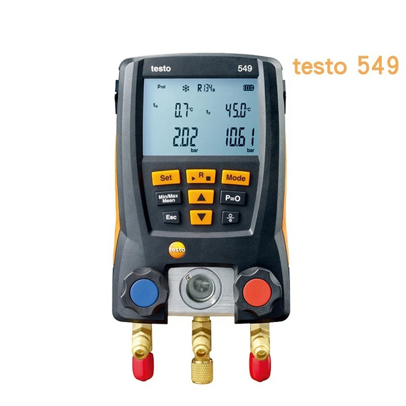 Testo 549 Digital Manifold Gauge High Quality Instrument Tools with 2 Valves HVAC 0560 0550