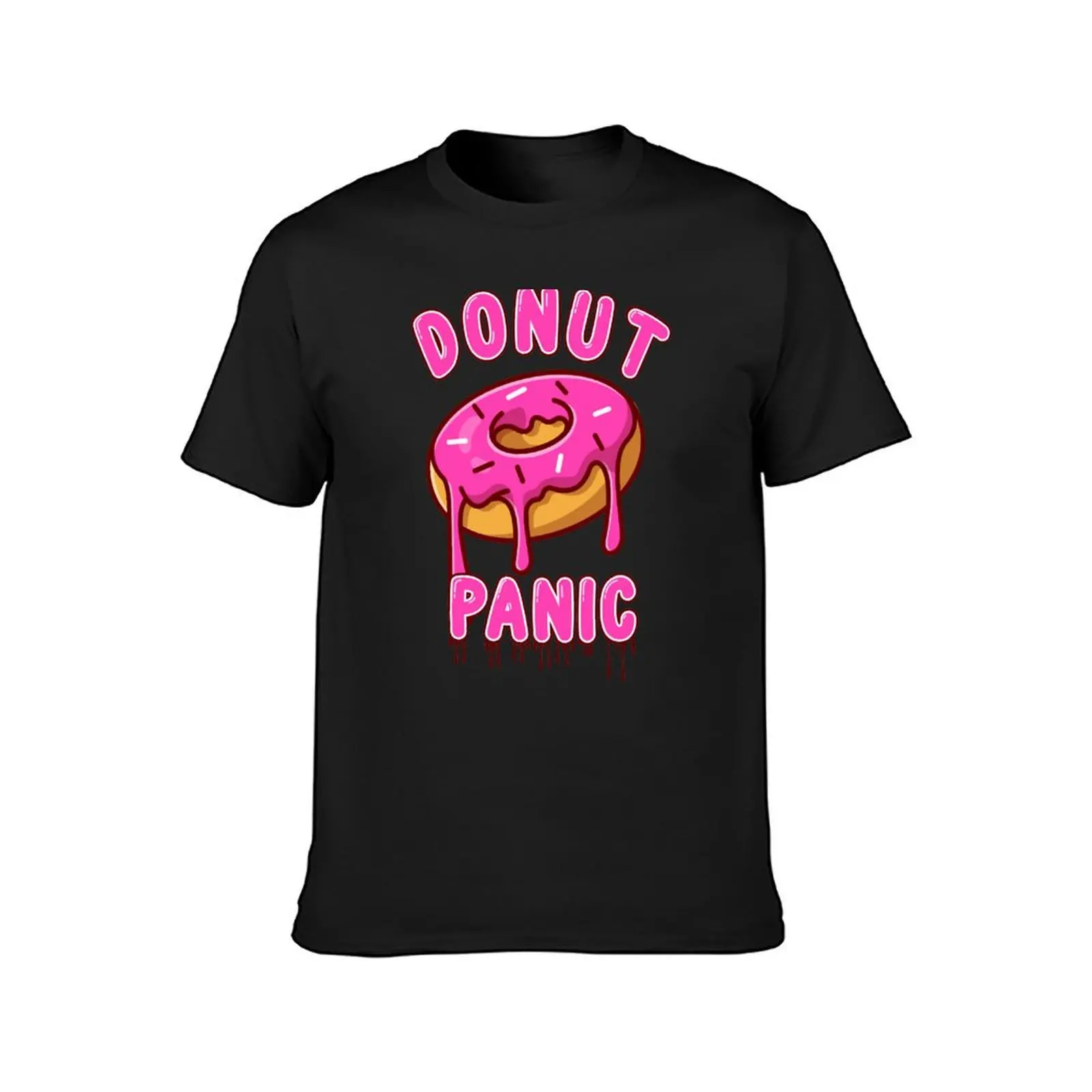 Donut Panic Strawberry T-Shirt customizeds oversizeds anime t shirts for men pack