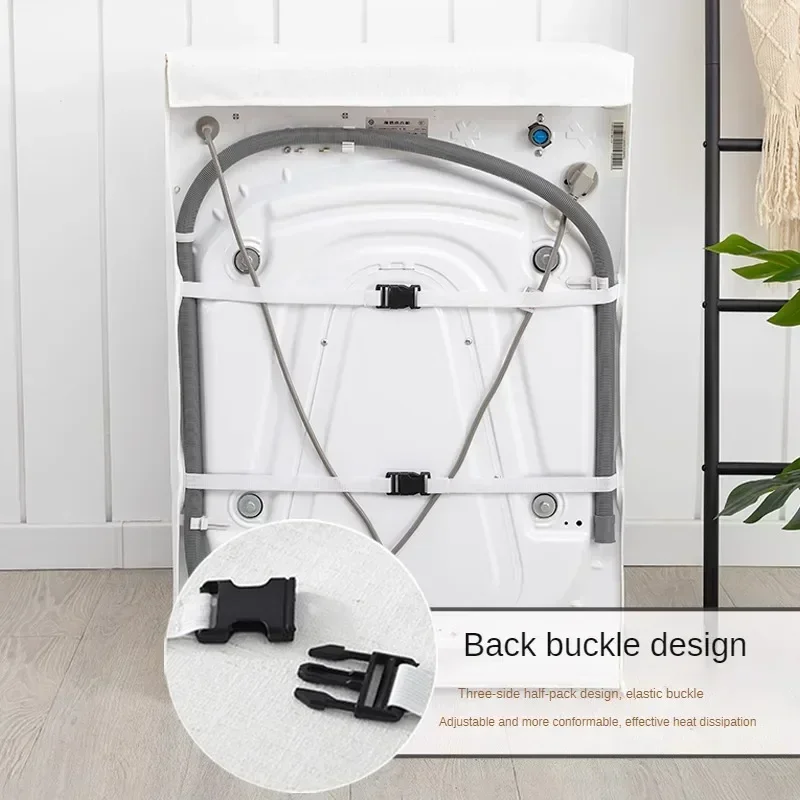 New Arrivals Drum Washing Machine Protector Waterproof Sunscreen Cover Cloth With Thick Cotton And Linen Washing Machine Cover